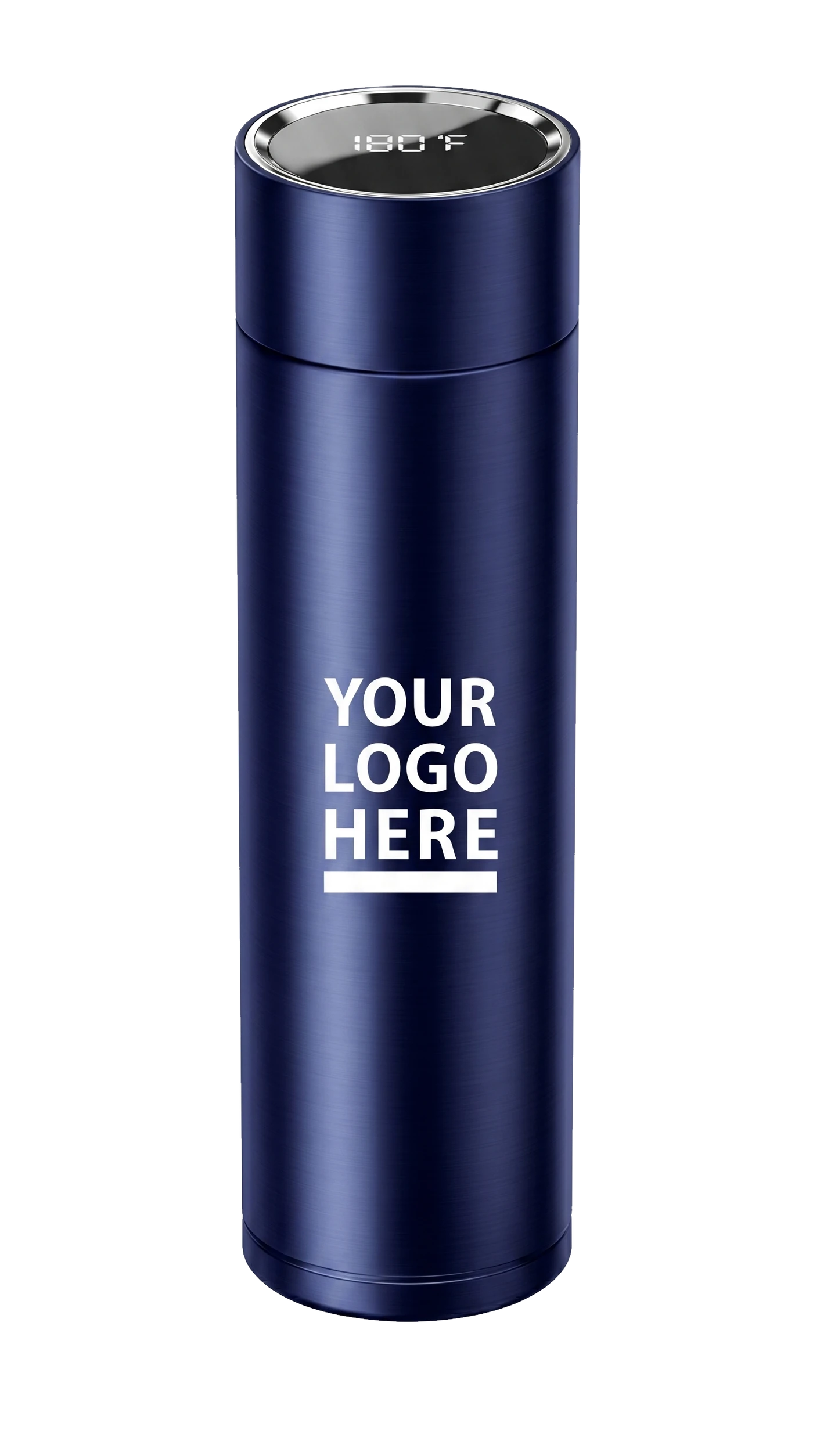 16oz Smart Thermos · Navy Blue — customized with your logo